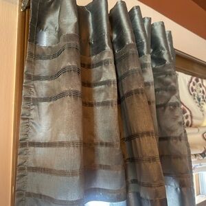 6 panel set - 96” Gray Curtains